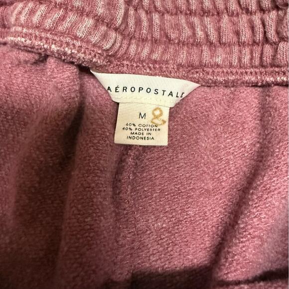 Aeropostale Maroon Mineral Wash Sweat Shorts Soft M - Picture 6 of 7